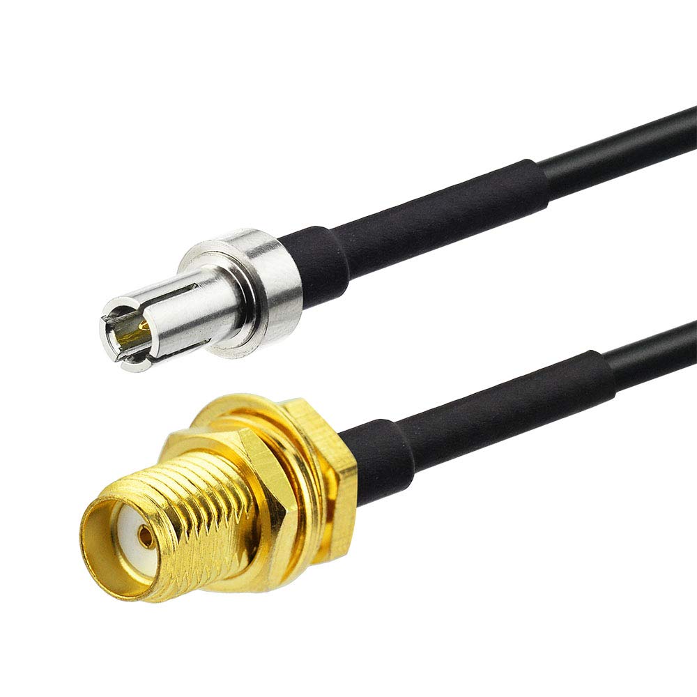 Eightwood TS9 Male to SMA Female Bulkhead External Antenna Adapter Cable 12 inch (2-Pack) for 4G LTE AT&T USB Modem MiFi Hotspot Nighthawk MR1100