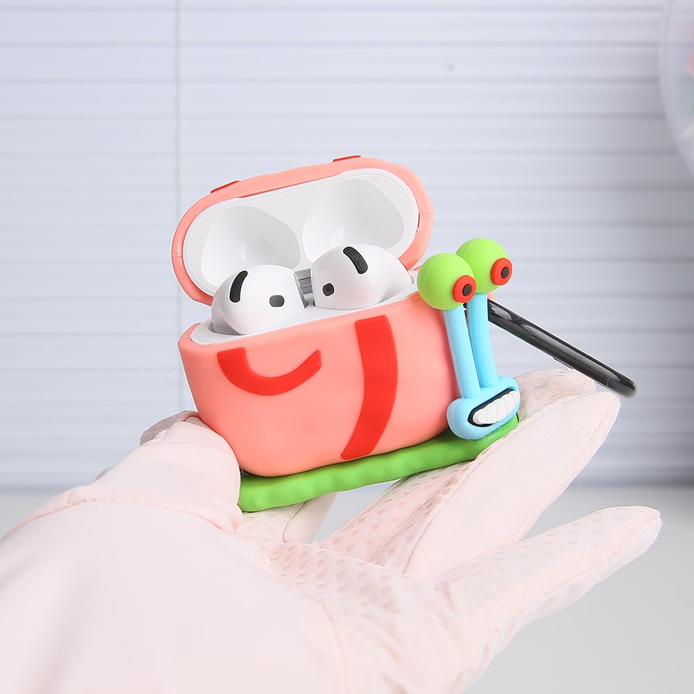 Yluirktfa Compatible with AirPods 4 Case Cover with Keychain & Cleaning Kit, for Apple AirPods 4th Generation Charging Case, 3D Cartoon Cute Soft