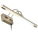 LEONLITE 3CCT Dimmable LED Picture Light, 2700K/3000K/4000K Selectable, CRI90 Swivel Full Metal Picture Frame Light for Wall Art, Painting, Artwork