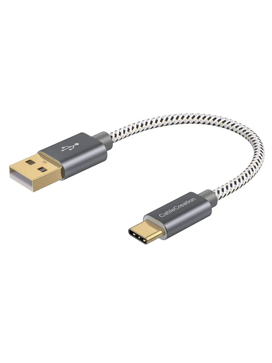 CableCreation 6 inch USB C Cable Short, USB A to USB C Fast Charging, Braided Type C Data Cord for Power Bank, Galaxy S23, iPad Pro iPad mini, iPad