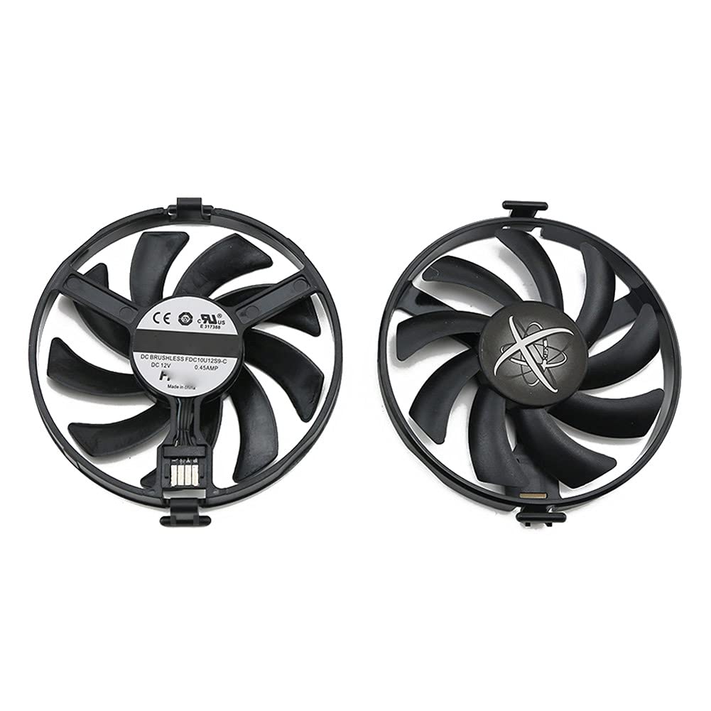 CCVA FDC10U12S9-C RX480 RX470 Cooler Fan Replace for XFX Radeon RX 480 470 470D RS Black Wolf Graphics Card Cooling Fan (2PCS)