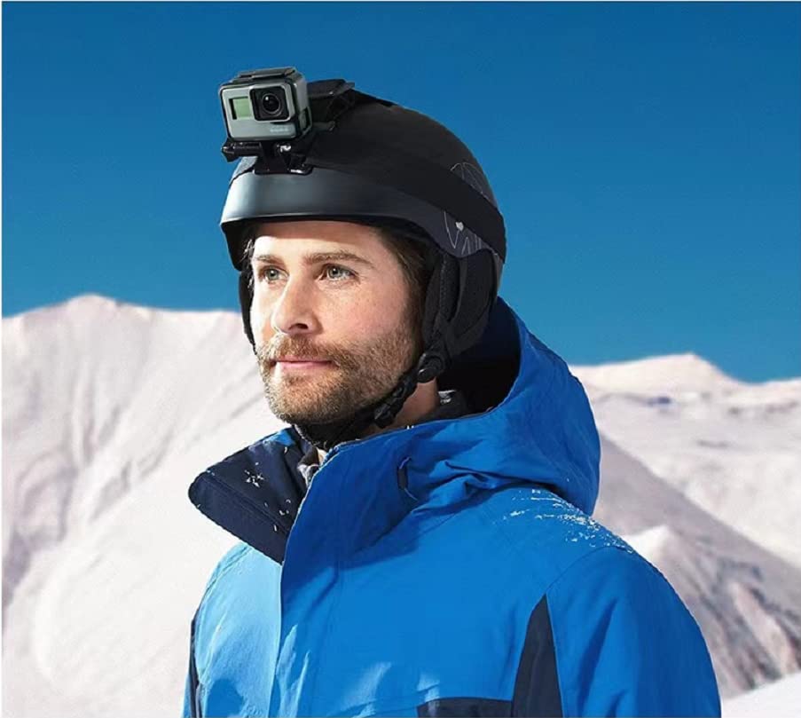 VIZEMO POV Helmet Mount for GoPro Cameras, White, Adjustable