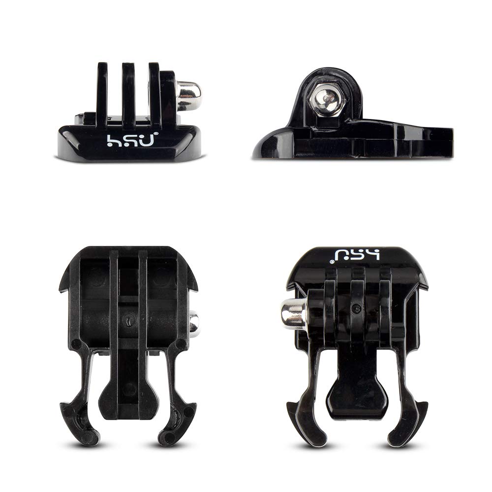 HSU Quick Release Buckle Clip Basic Base Mount, Long Thumb Screw Accessory Kit for GoPro Hero 13 12 11 10 9 8 7 6 5 4 3+ 3 AKASO Campark and Other