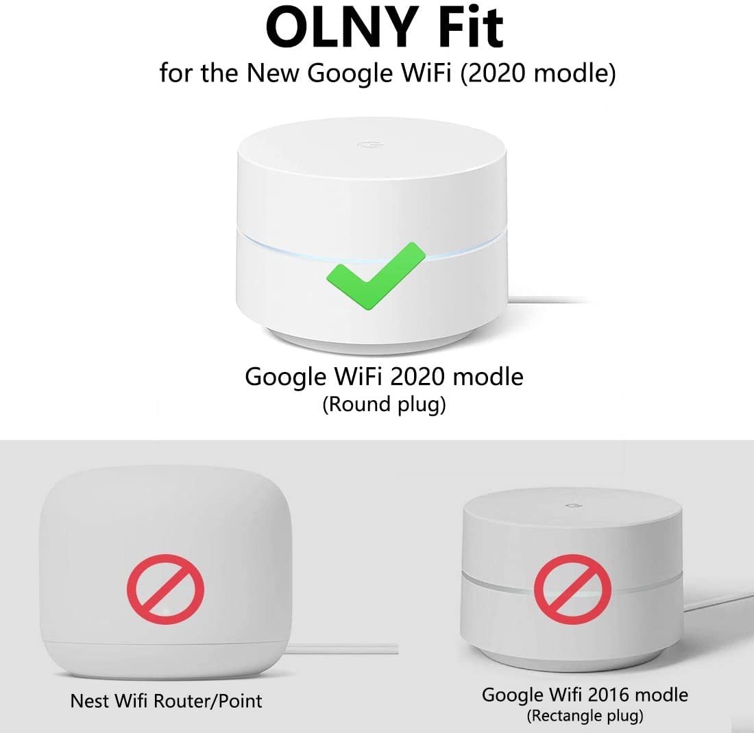 Google WiFi Wall Mount - 3 Pack, Accessories for WiFi System & Router (White)