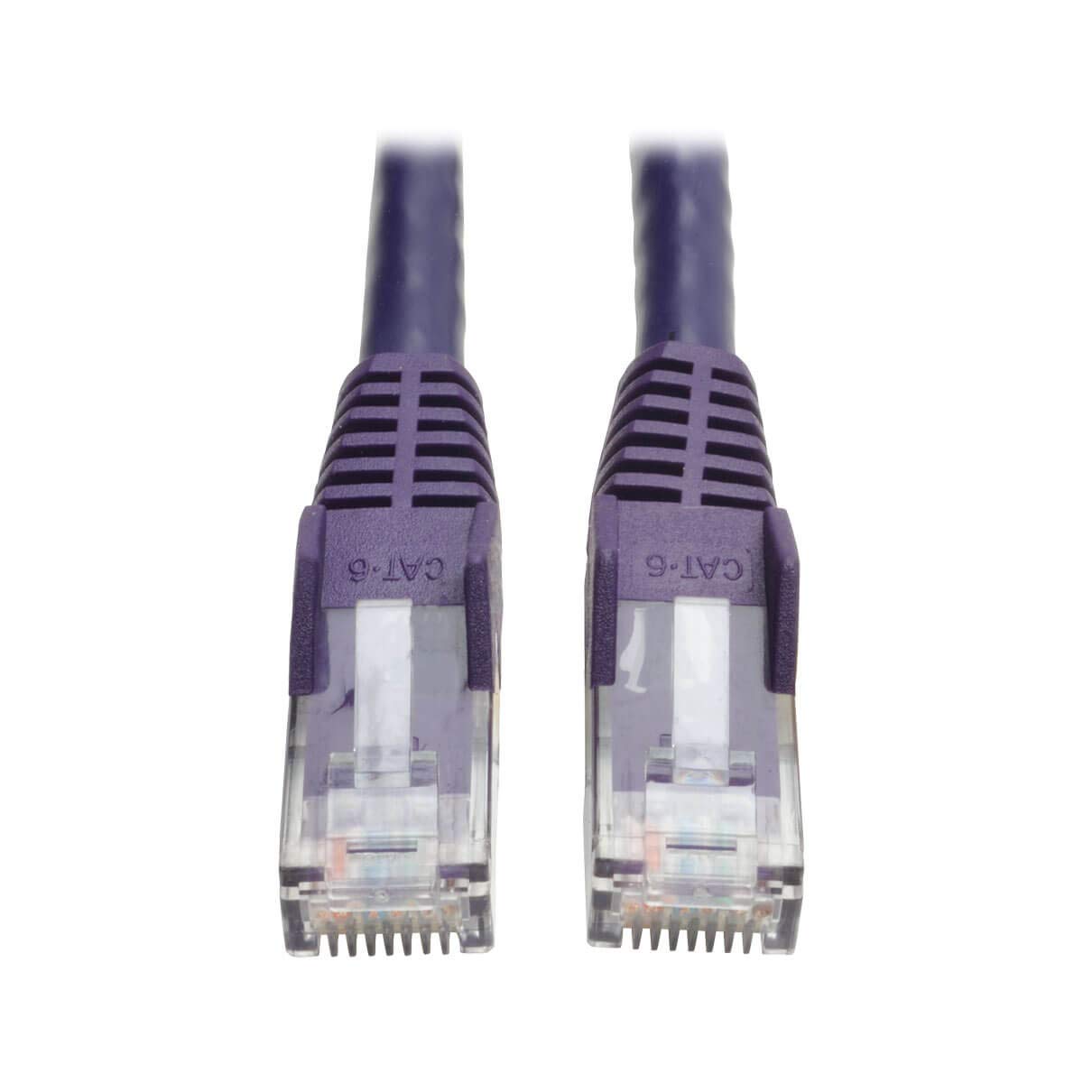 Tripp Lite Cat6 Gigabit Snagless Molded Patch Cable (RJ45 M/- Purple, 25-ft.(N201-025-PU)