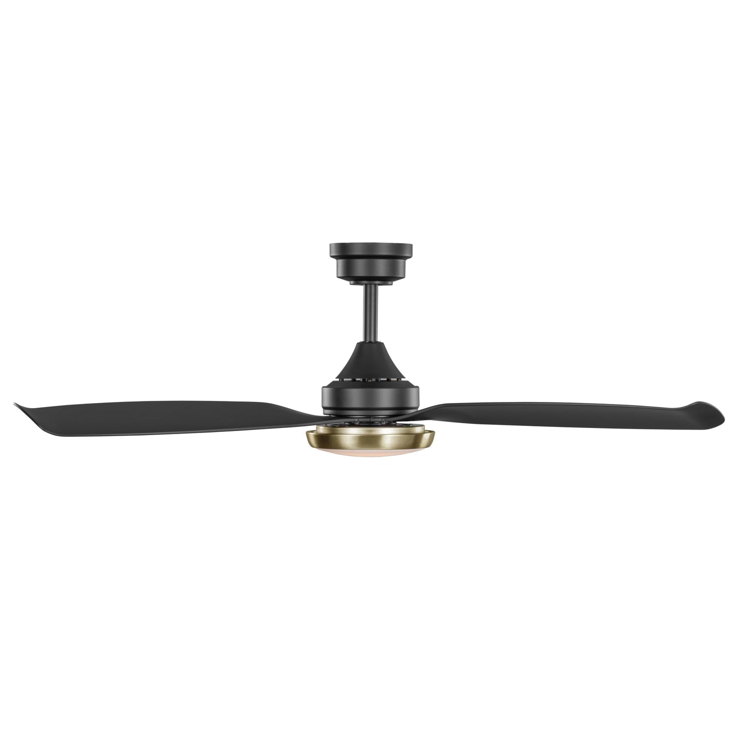 Kathy Ireland Home 52" Freya Ceiling Fan with Light & Remote, Damp Rated Indoor/Outdoor, Energy-Efficient 6-Speed DC Motor, Modern Design with Brass