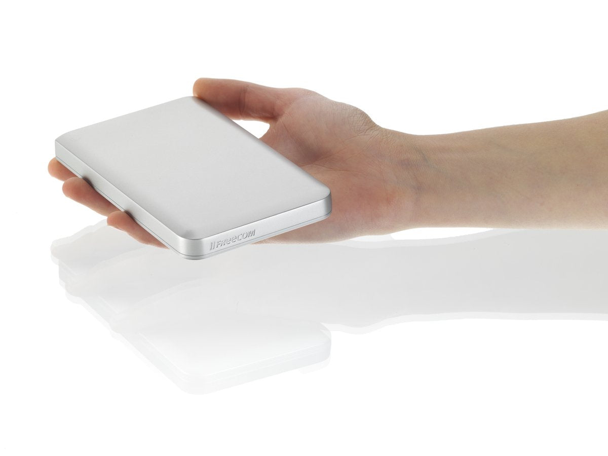 Freecom Mobile Drive Mg 1TB USB 3.0/FW800 Portable External Hard Drive with Magnesium Enclosure for MacBook, Silver 97712