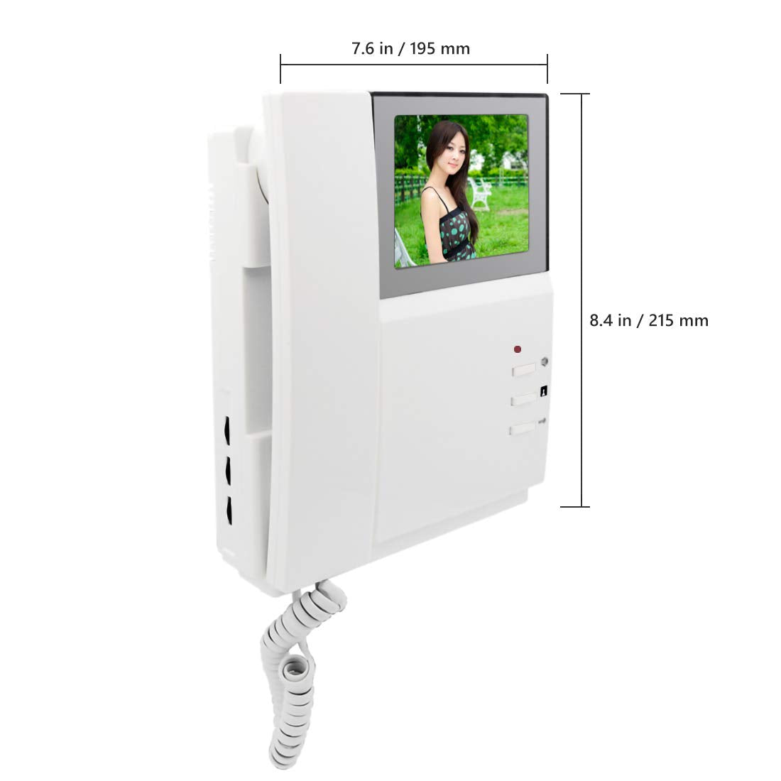 AMOCAM Wired Video Intercom Doorbell System 4.3 Inches HD LCD 2- Monitor Video Door Phone Bell Kits IR Night Vision Indoor Outdoor Camera DoorBell