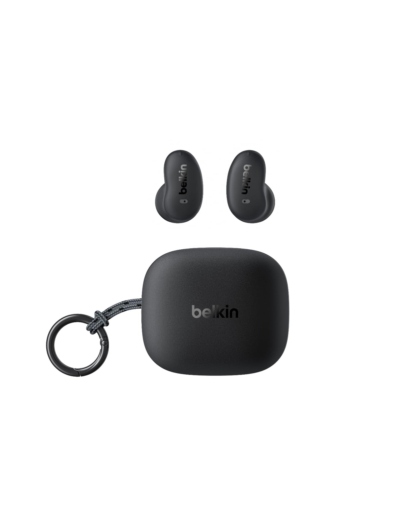 Belkin SoundForm Anywhere Wireless Earbuds, IPX4 Water Resistant Bluetooth Earphones, Long-Lasting Comfort, Case with Keyring for iPhone, iPad