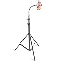 HAITENT Floor Tripod Stand, 7.2 Feet Retractable Adjustable Gooseneck Tall Tripod for iPhone 12 Pro Max, iPhone 11 Pro Max, iPhone Xs Max, with Smart