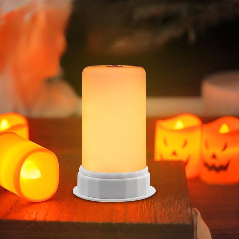 Vnicstick 2PCS LED Flame Effect Light,4 Modes Fire Lights, Candle Flame Table Lamp with Remote Contro,LED Flame Lights for Garden Bar Camping Party