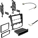 American International Nissan Altima (2007-2012 Sedan or Coupe) Double DIN Radio Installation Dash Kit, Car Audio Wiring Harness & Antenna Adapter