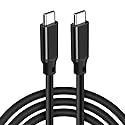 Pocxwa USB-C to USB-C Cable, 5Ft 4K USBC Cable, Fast Charging & Data Sync Charger Cord Compatible with MacBook Pro, Samsung Galaxy Smartphone Tablets