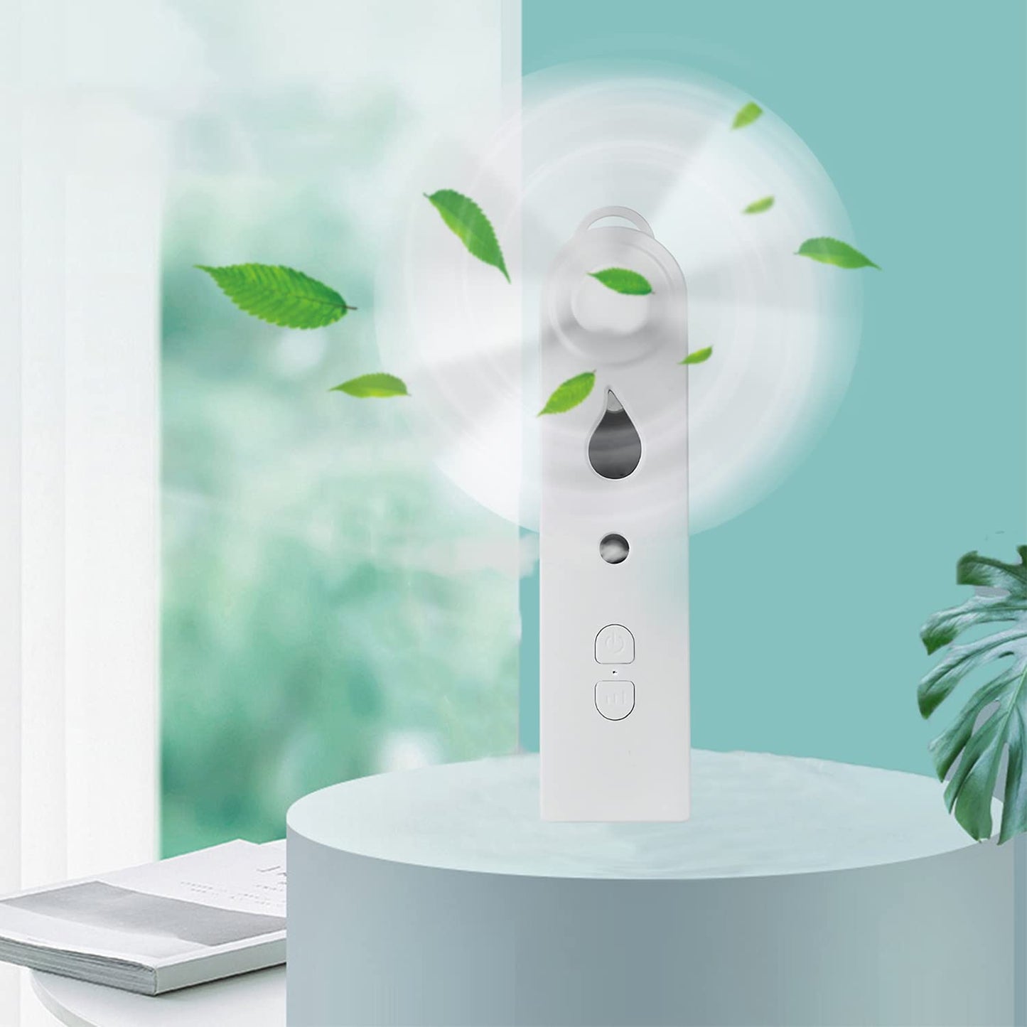 Orapink Rechargeable Handheld Misting Fan with Water Spray, 2 Speeds