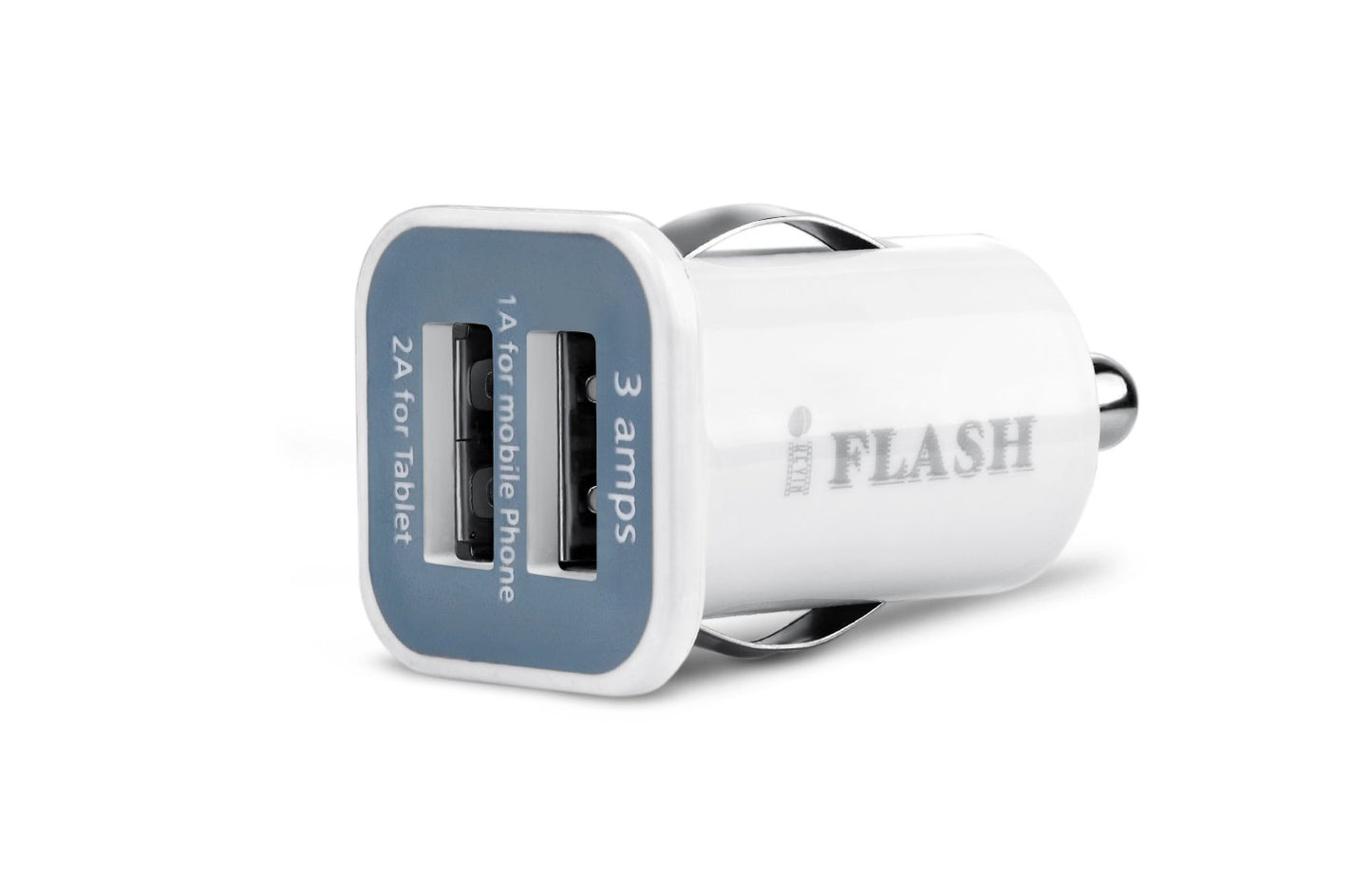 iFlash Dual USB Car Lighter Charger Adapter with 3A Output - fast Heavy Duty Ouput - Support Apple iPad Pro / Air 2 / mini 2/3/4 iPhone X / 8 Plus / 7