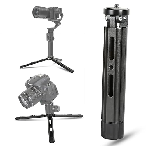 EaxanPic Aluminum Mini Tripod, Desktop Tabletop Stand Tripod for Zhiyun Smooth Q/4, Crane Plus/2,Weebill s, Ronin S/SC/RS2/RSC2, Osmo Mobile,Gimbal