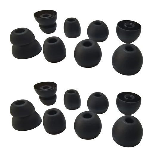 Luckvan Silicone Earbuds Tips for Powerbeats Pro & 2/3 Replacement Eartips 8 Pairs L/M/S Double Flange Rubber Ear Tips