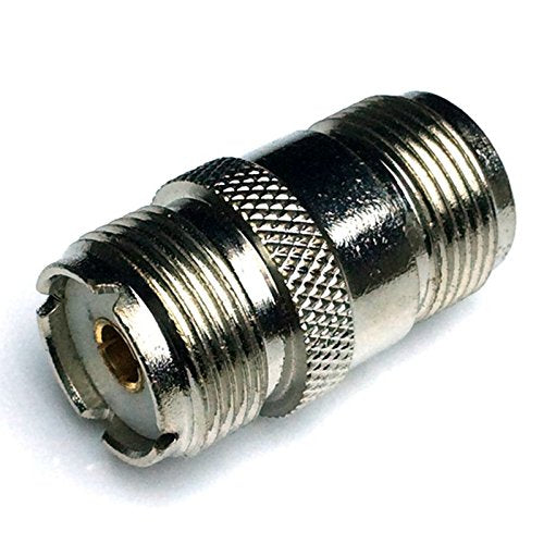 CESS N-Type Female to SO-239 UHF Coax Adapter, Nickel RF Connector for Antenna Ham Radio CCTV, 2 Pack