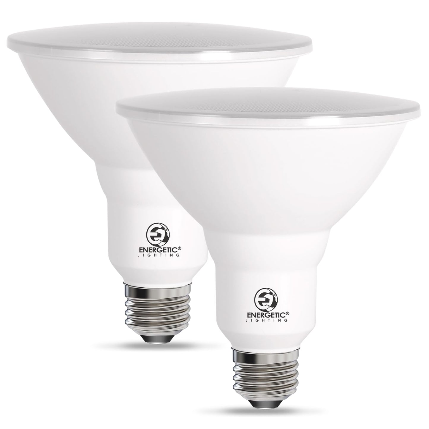 Energetic LED Flood PAR38 Light Bulb, 1800 Lumen, 3000K Warm White, 150W Equivalent, Efficient 15W, Wet Rated, Medium Base, Dimmable, 2 Pack,