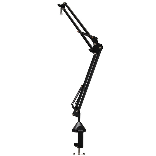 Knox Gear Boom Arm Microphone Stand for Podcasts, Studio Recording, Radio Broadcast, and Gaming, Microphone Desk Stand with 360-degree Rotation, Black