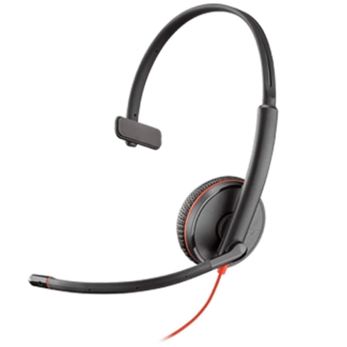 Plantronics Blackwire 3215 USB-A Headset, On-Ear Mono Headset, Wired