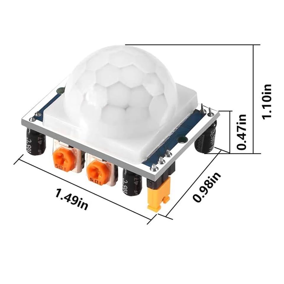DUTTY Sensing Module, HC-SR501 Human Infrared Sensing Module, Pyroelectric Infrared Sensor(3PCS)