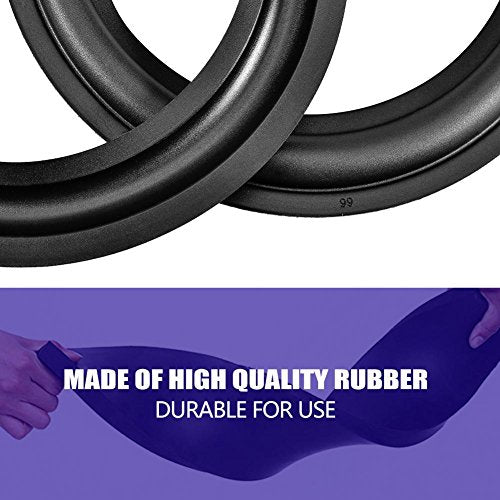 Tihebeyan 2pcs 6 inch Perforated Rubber Speaker Foam Edge Surround Rings Replacement Parts for Speaker Repair or DIY