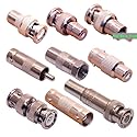 ZJKJHJY RF Coaxial Connector Kit, 9-Pack BNC Male/Female Adapters, RCA Plugs, Assorted Coax Connectors