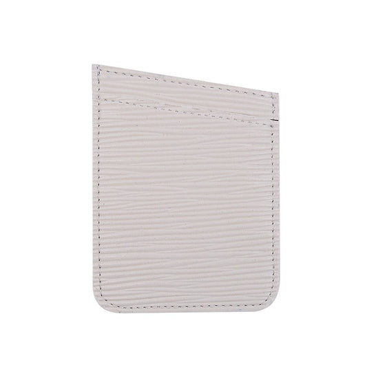 CUBE Stick On - Ultra-Thin Wallet/Card Holder for iPhone/Samsung/LG & More - White Wave Texture