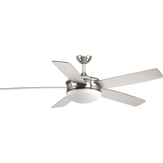 Progress Lighting Model P2548-0930K Fresno Collection 60 Inch LED Indoor Brushed Nickel Coastal Ceiling Fan with Light Kit and Remote