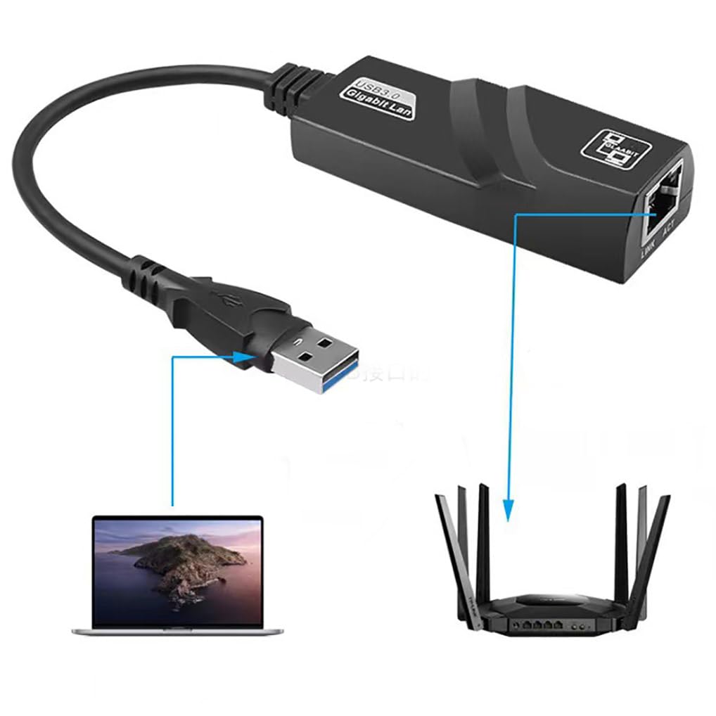 InstallerCCTV USB to Ethernet Adapter, adds Network connectivity to a Computer, MacBook, iMac Pro, Chromebook for Linux, Windows Vista, Windows XP