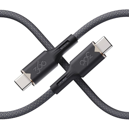 360 Electrical USB-C to USB-C Charging Cable - 5ft, Tangle-Free, Fast Charge Compatible, Ultra-Flow™ Braided, Durable Design