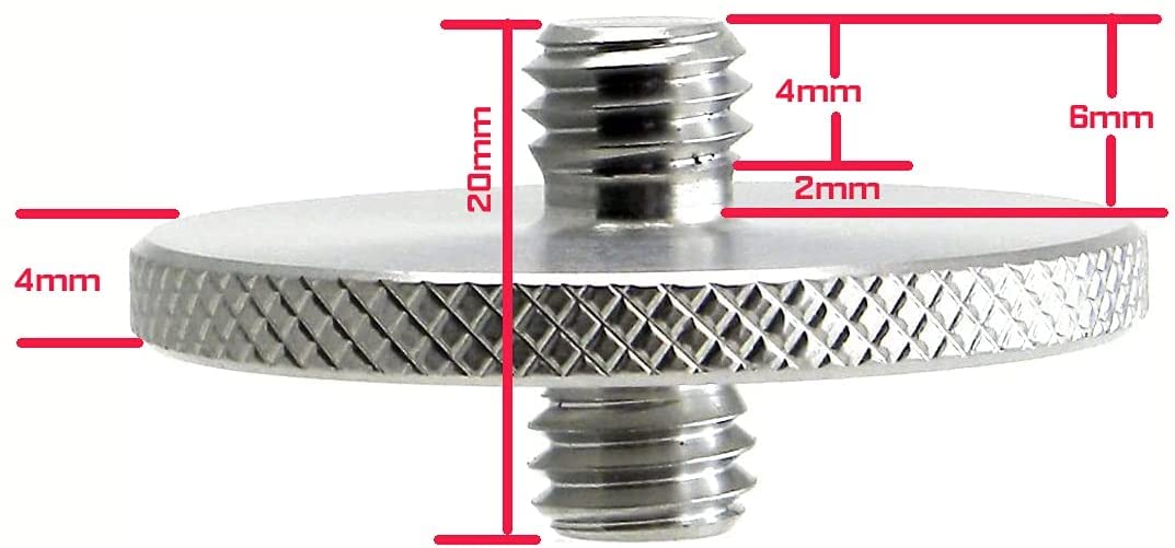 2 Pack Monster Male to Male 3/8" to 3/8" Stainless Steel Adapter/Tripod/SS Coupler Desmond