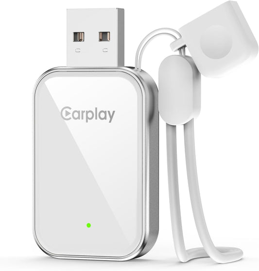 Wireless CarPlay Adapter for Apple iPhone - 2025 Wired Car Play to Wireless Dongle, USB-A/C Plug&Play, Stable Bluetooth CarPlay Adapter Only
