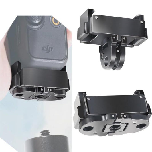 Coyktonty Osmo Pocket 3 Two-Claw Adapter for DJI Pocket 3,Foldable Gopro Interface Connectable Tripod Selfie Stick