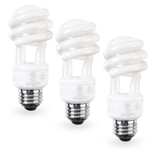 SLEEKLIGHTING E26 Standard Screw Base 13W Spiral CFL Light Bulb Warm White