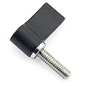 NovelGoal CNC Adjustable Hand Screw M4 M5 M6*12mm 17mm 20mm Tight Lock Screws for DSLR Camera 15mm Rail Rod Follow Focus Accessories (M6x12mm,Black)