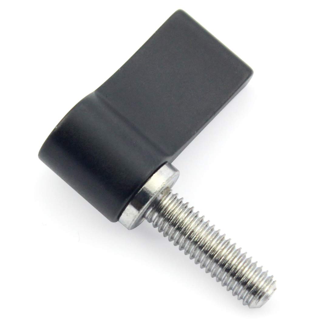NovelGoal CNC Adjustable Hand Screw M4 M5 M6*12mm 17mm 20mm Tight Lock Screws for DSLR Camera 15mm Rail Rod Follow Focus Accessories (M6x12mm,Black)
