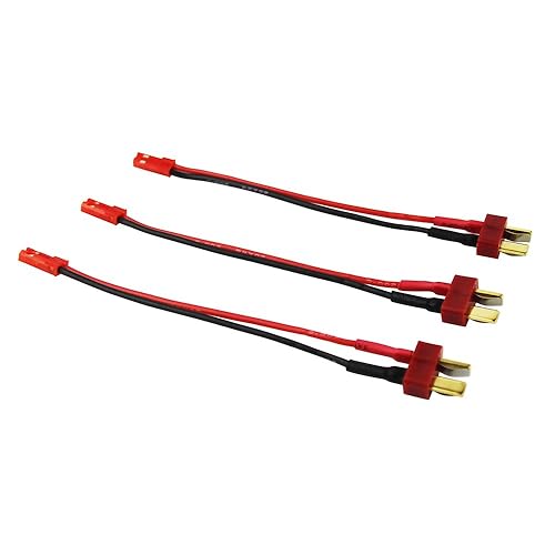 OliYin 3pcs Male T-Plug to Male JST Connector Adapter 3.93inch Heavy Duty 20awg Wire(Pack of 3)