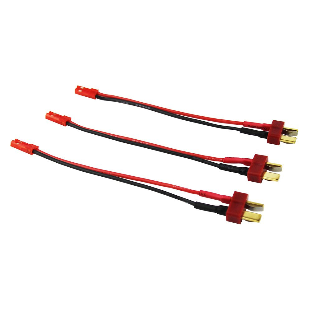 OliYin 3pcs Male T-Plug to Male JST Connector Adapter 3.93inch Heavy Duty 20awg Wire(Pack of 3)