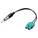 Car Radio Antenna Dual Fakra (Z) to DIN ISO Adapter Plug Compatible with A3 A4 V-W Volvo