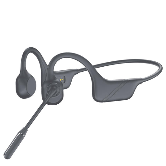 Bone Conduction Headphones with Mic-Callink, Trucker Bluetooth 5.4 Headset with AI Noise-Canceling Boom Microphone/Mute Function/Dual Connect, Open…