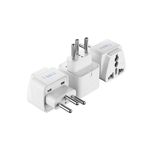 Ceptics Switzerland Travel Plug Adapter (Type J) - 3 Pack [Grounded & Universal] (GP-11A-3PK)