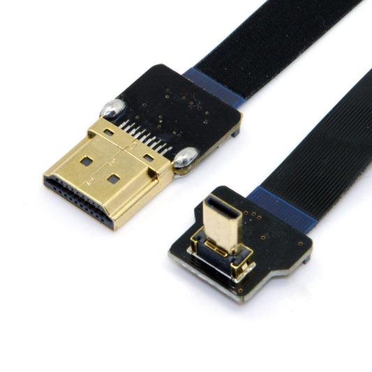 Chenyang CY 90 Degree UP Angled FPC Flat Micro HDMI Cable - 20cm for FPV, HDTV, Multicopter, Aerial Photography, HDMI Port Display