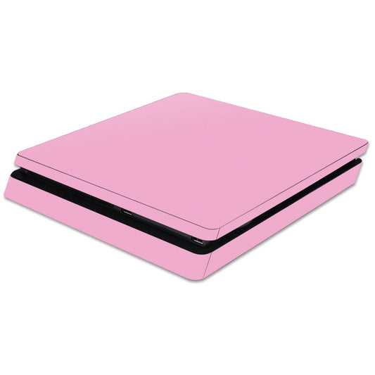 MightySkins Skin Compatible with Sony PS4 Slim Console - Solid Pink | Protective, Durable, and Unique Vinyl Decal wrap Cover | Easy to Apply, Remove