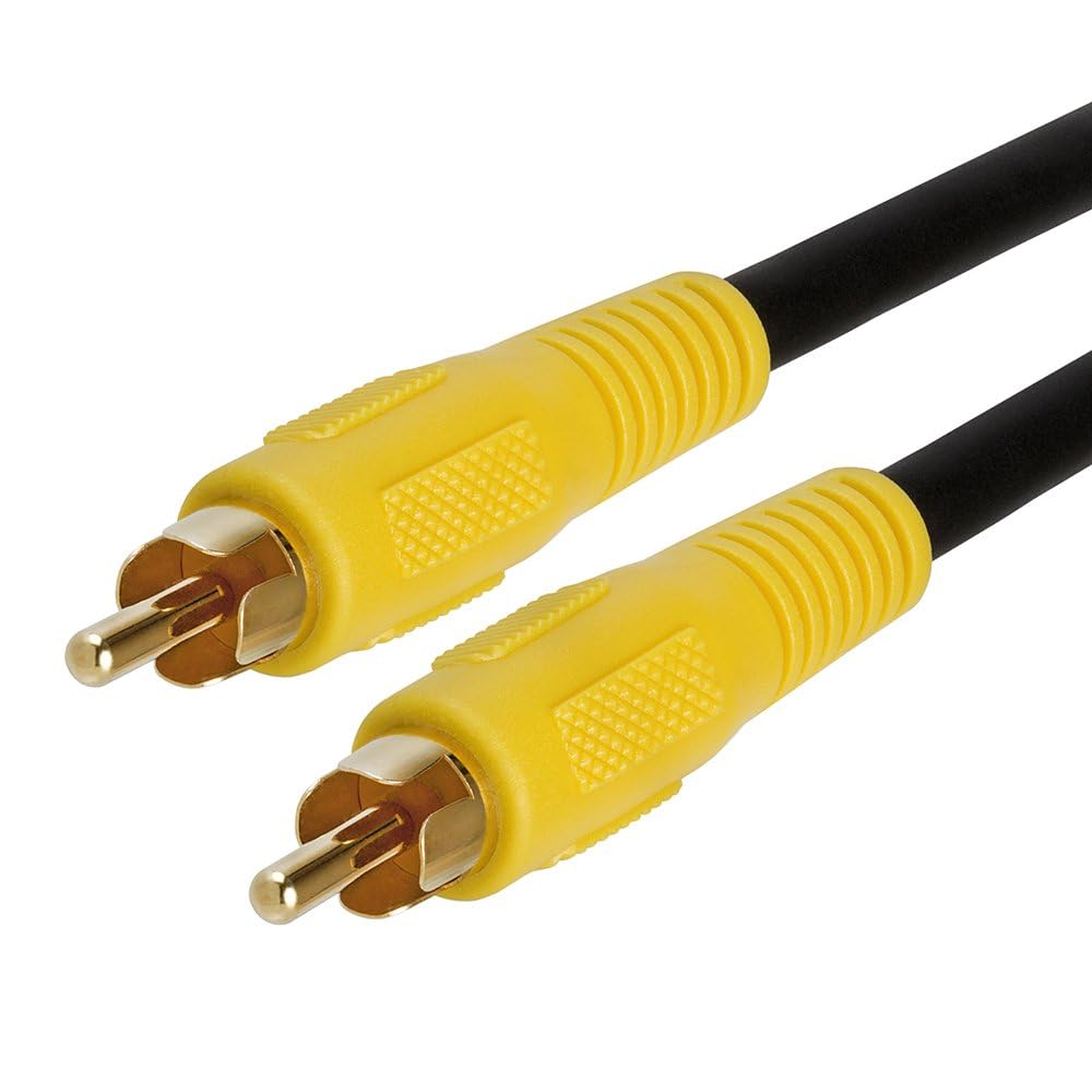 Cmple - RCA Subwoofer Cable 100 ft Digital Coaxial Audio Cable Composite Audio/Video Cord 1-RCA Cable Male to Male Coaxial RCA Cables for Home