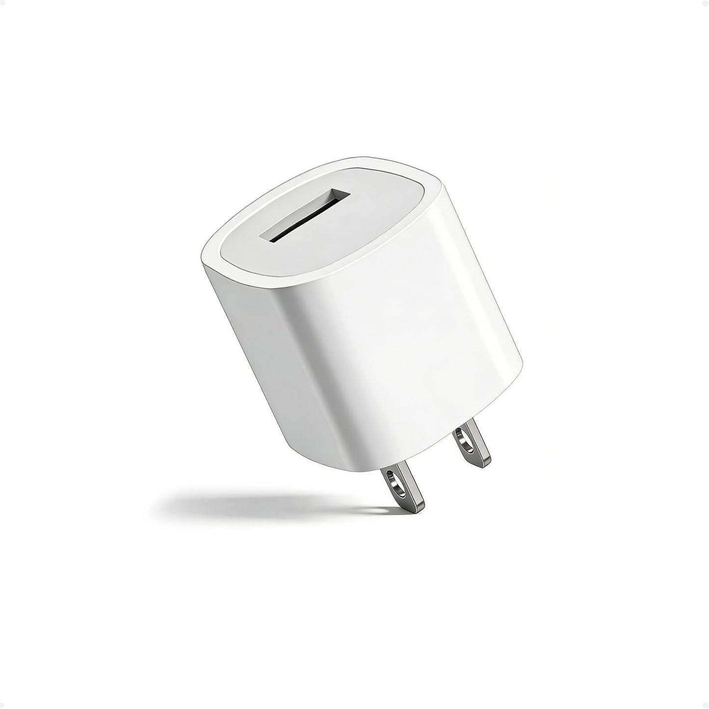 5W USB Chrager Block for Apple Watch 11/10/9/8/7/6/5/iWatch/iPhone 11/XS/XR/X/SE Series, 5V 1A Single Port USB-A Plug Travel Charging Box Cube Adapter