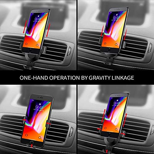 Car Air Vent Mount Easy Gravity Auto Lock Phone Holder Cradle Lightweight [Black] for Motorola Droid Turbo 2, Moto G6, Z Droid, Force Droid, Z2 Force