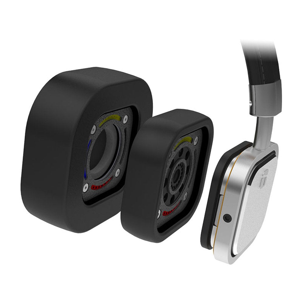 Torque Audio On/Over Ear Customizable Headphone (Brushed Silver Metallic)