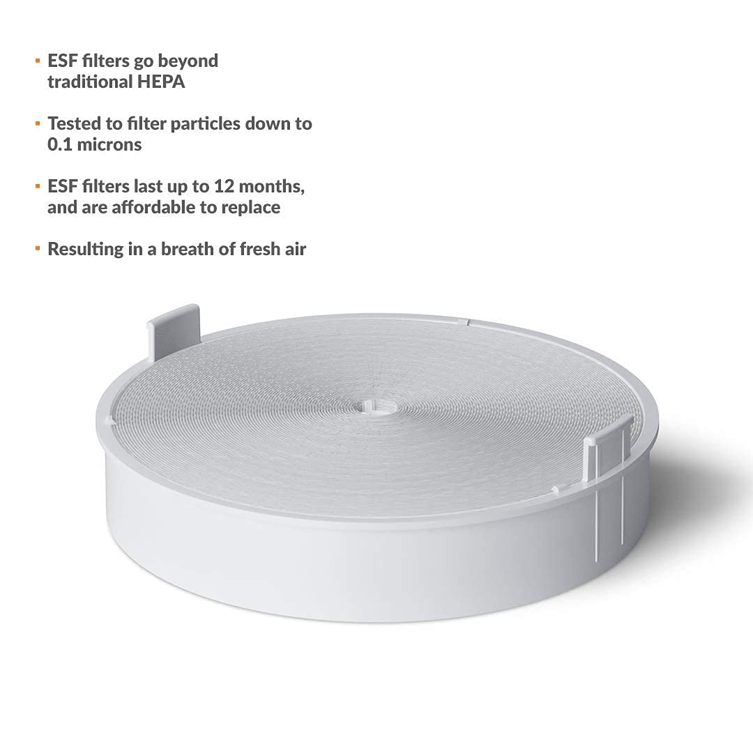 AVARI™ 525 Green Desktop Personal Air Purifier made in Korea. Filtering Personal Breathing Zone. Ultra Quiet Electro-Static Filters to 0.1 Micron